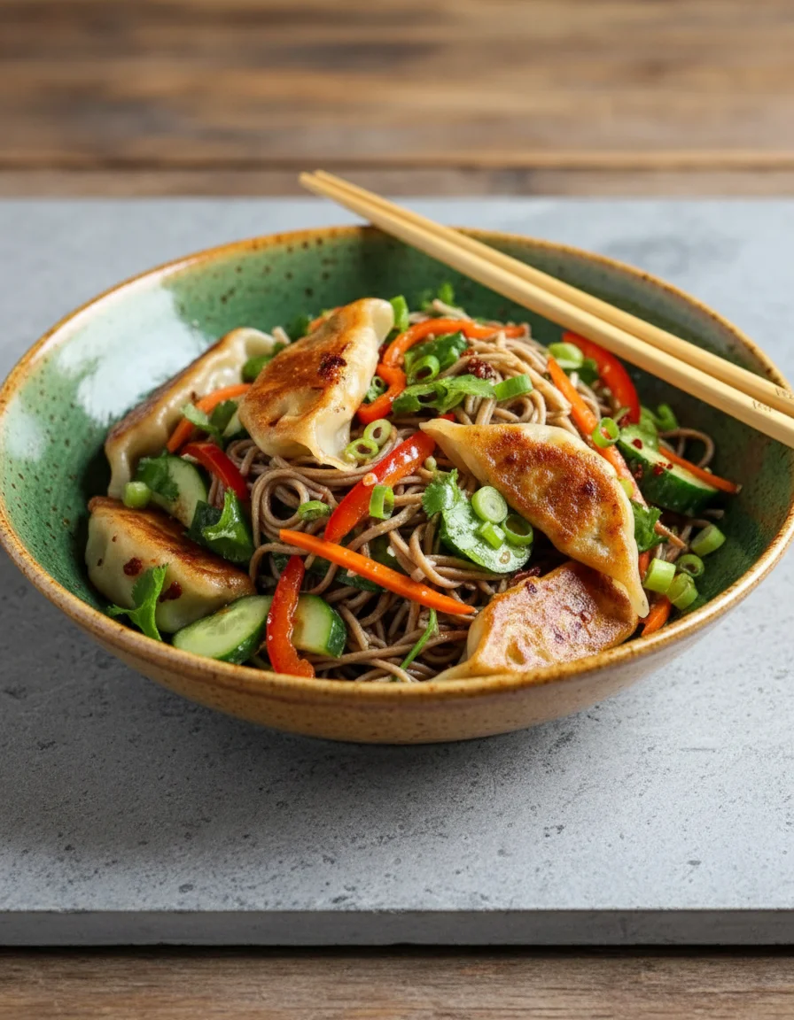 Smacked Gyoza Noodle Salad