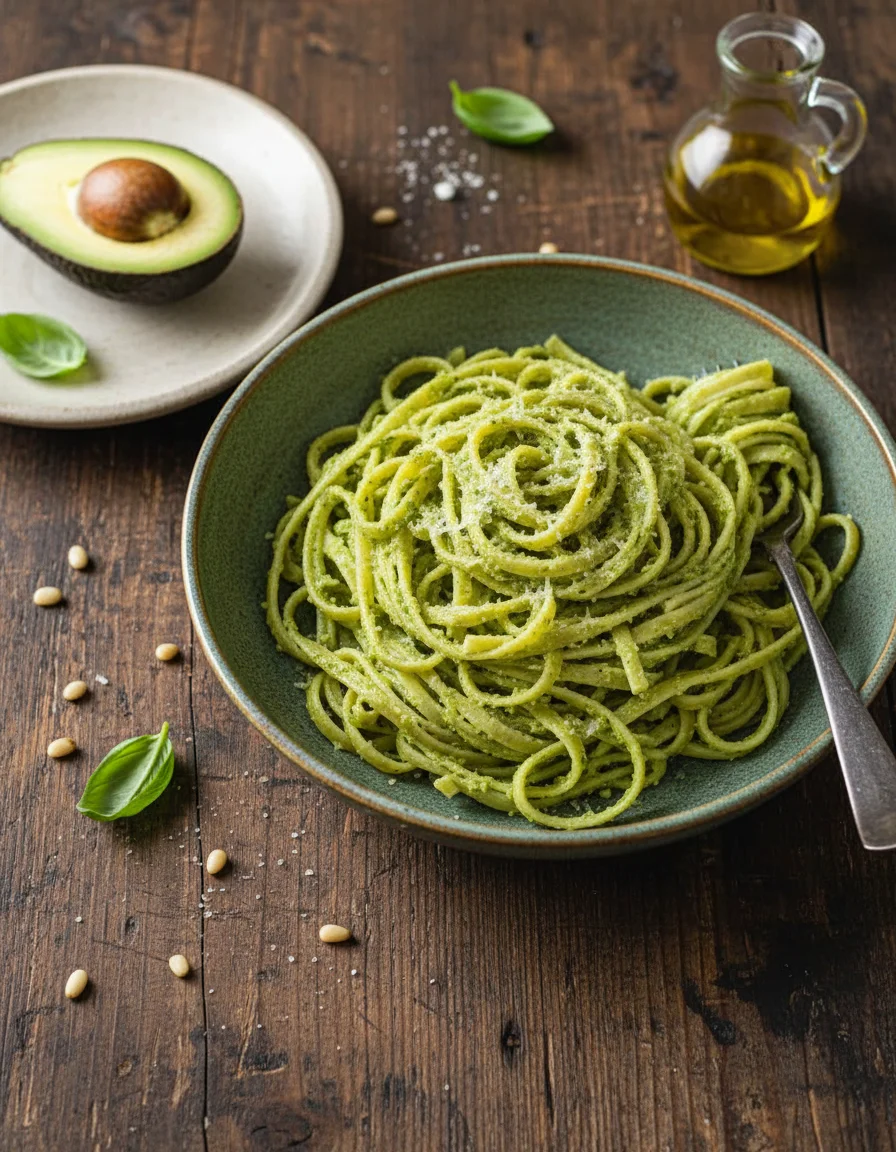 Creamy Avocado Pesto Pasta