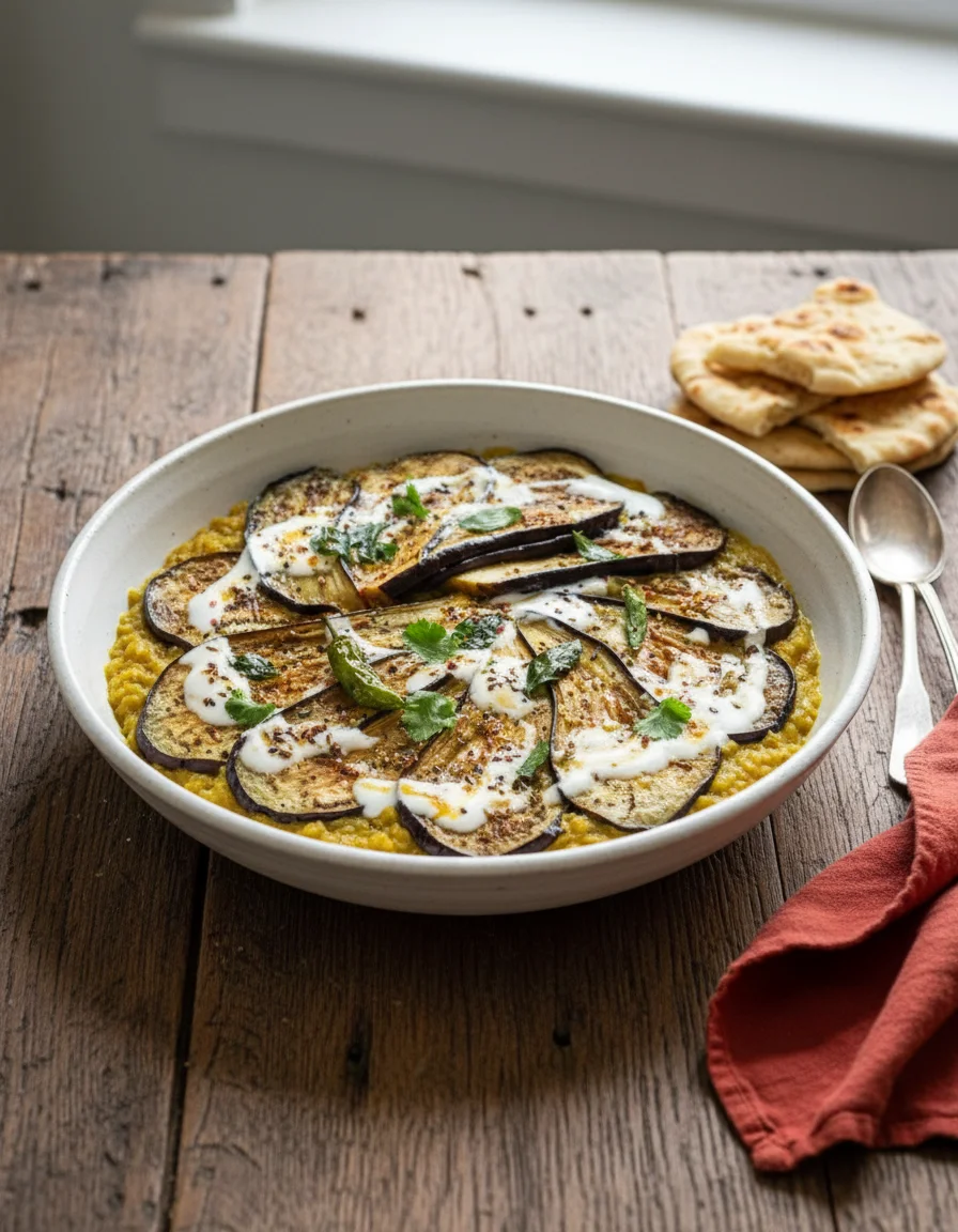 Baked Aubergine Dal