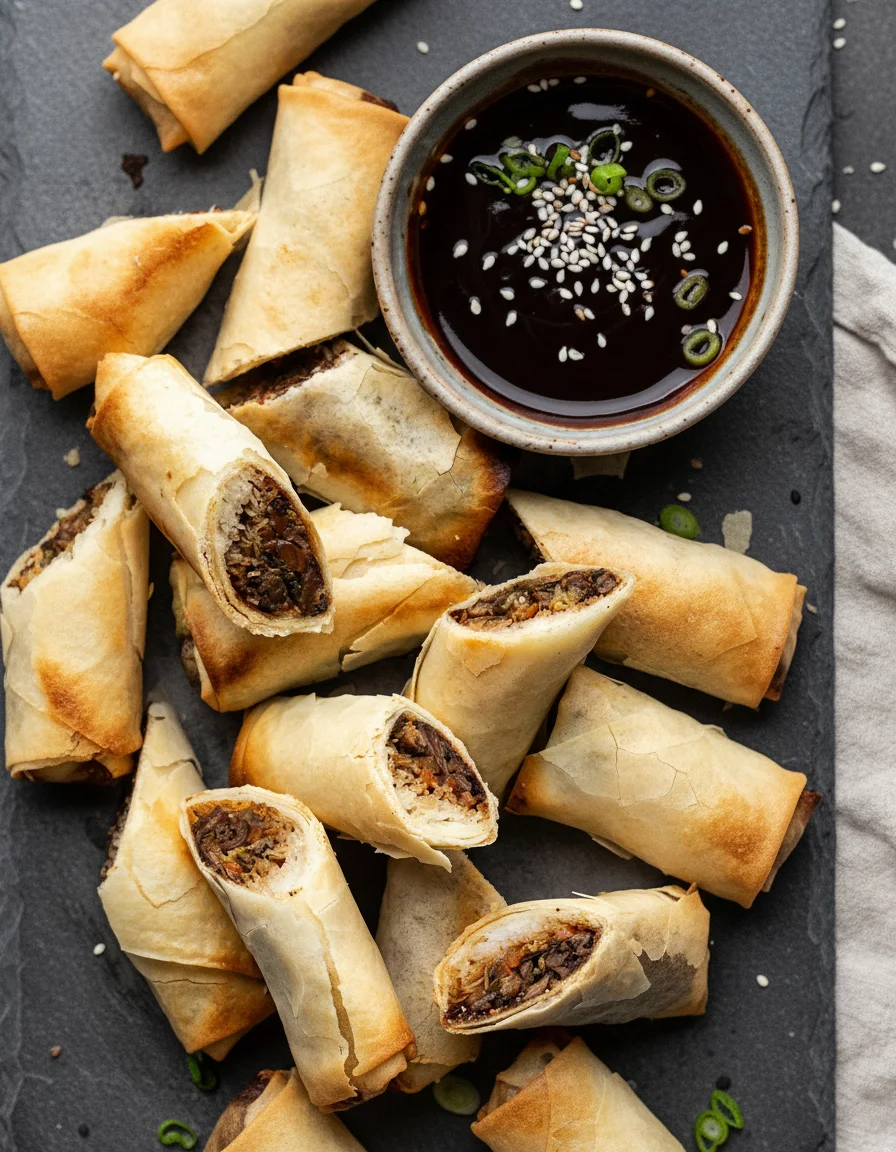 Baked Vegan Spring Rolls