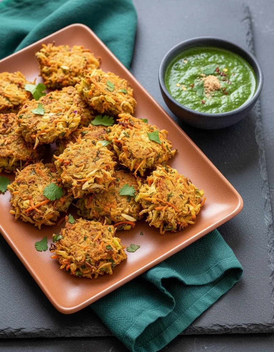 Baked Vegetable Pakora Fritters