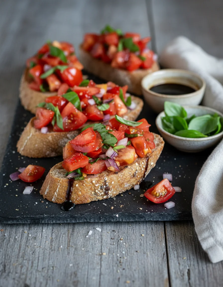 Balsamic Basil Bruschetta