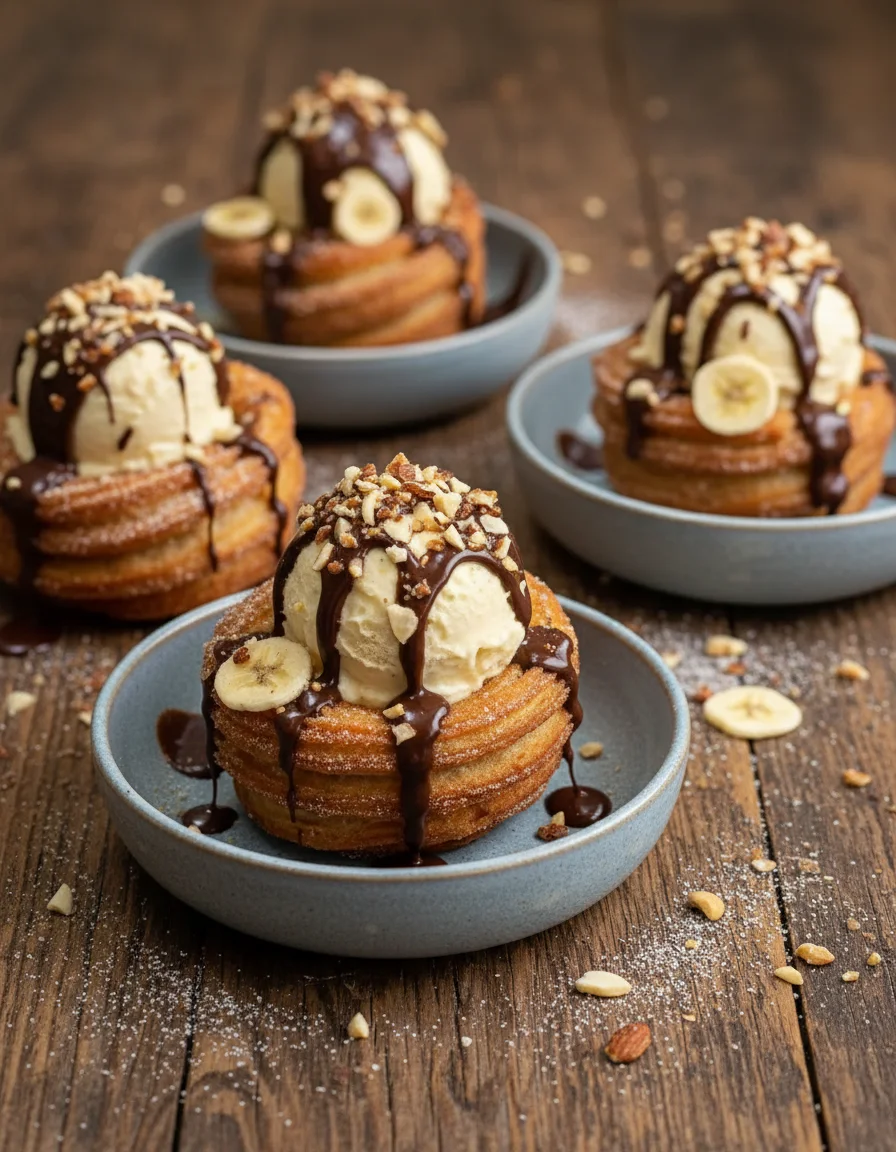 Banana Churros Nice Cream Cups