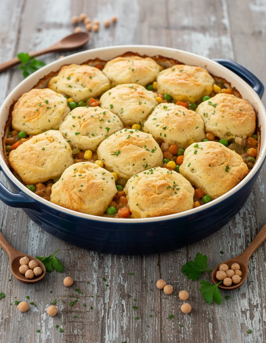 Biscuit Chickpea Pot Pie
