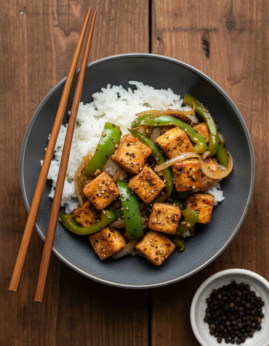 Black Pepper Tofu Stir Fry