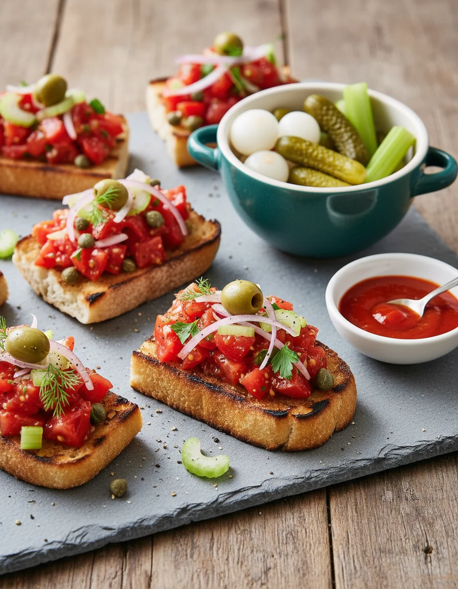 Bloody Mary Bruschetta
