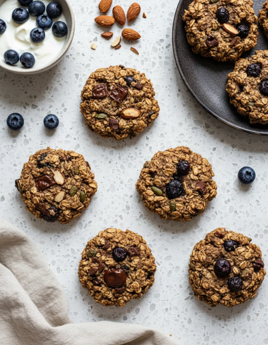 Blueberry Almond Breakfast Cookies