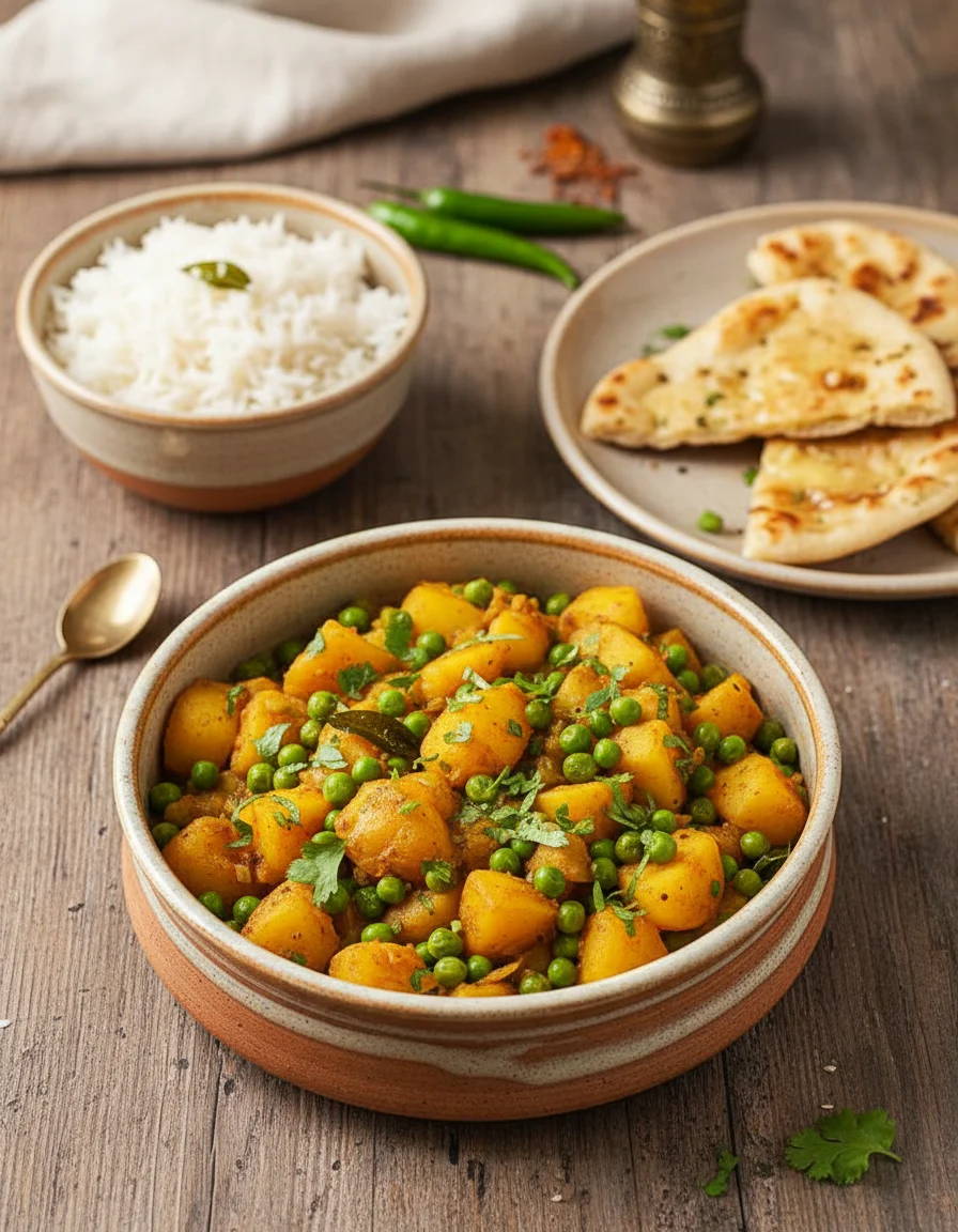 Vegan Bombay Potatoes and Peas