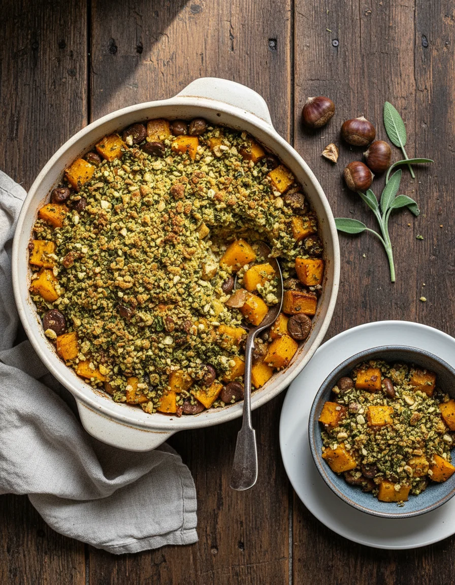 Butternut Squash Chestnut Bake