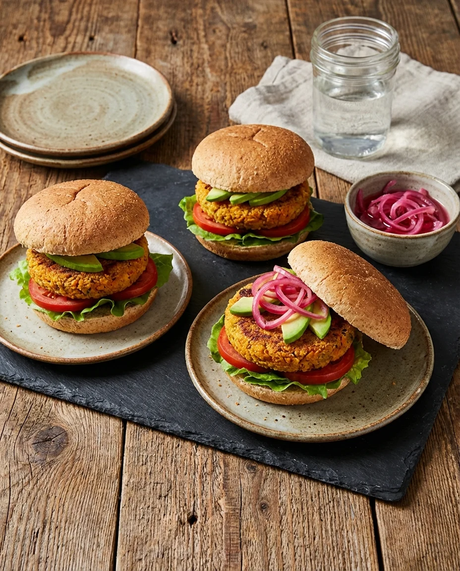 Carrot Peanut Butter Burgers