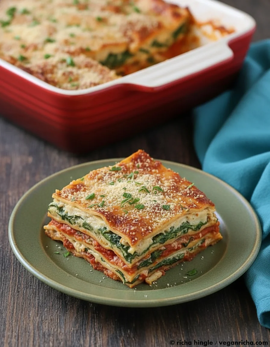 Cauliflower Alfredo Spinach Artichoke Lasagna