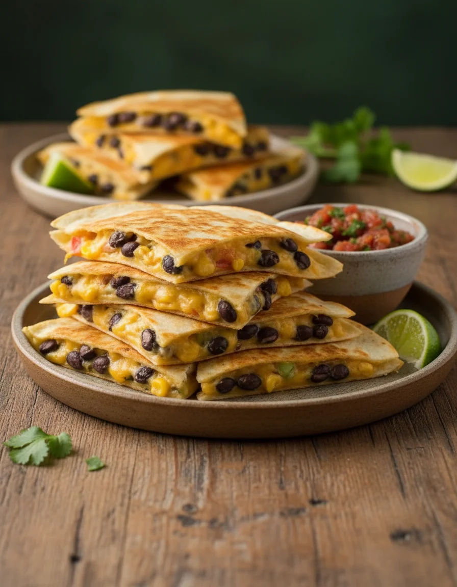 Cheesy Black Bean Quesadillas