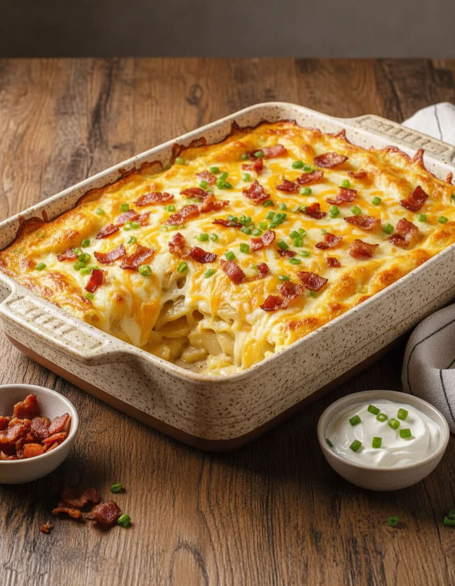 Cheesy Pierogi Casserole