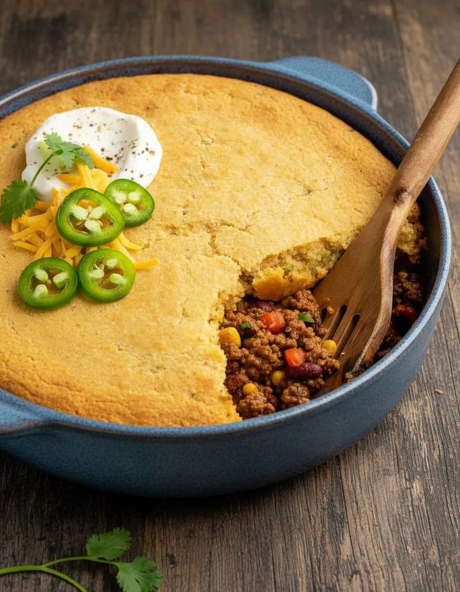 Chili Cornbread Casserole