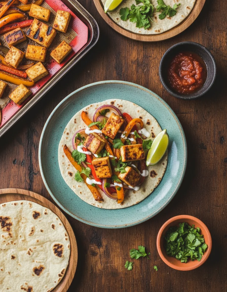 Chipotle Lime Tofu Fajitas
