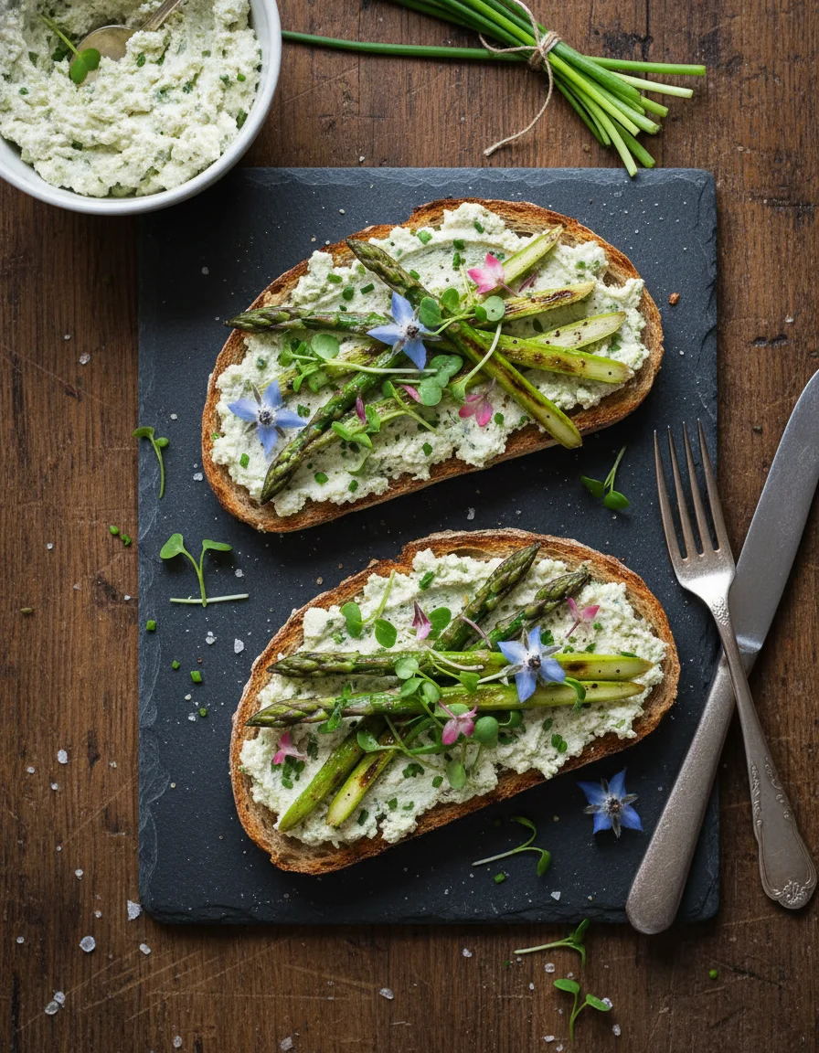 Chive Onion Whipped Tofu Toast