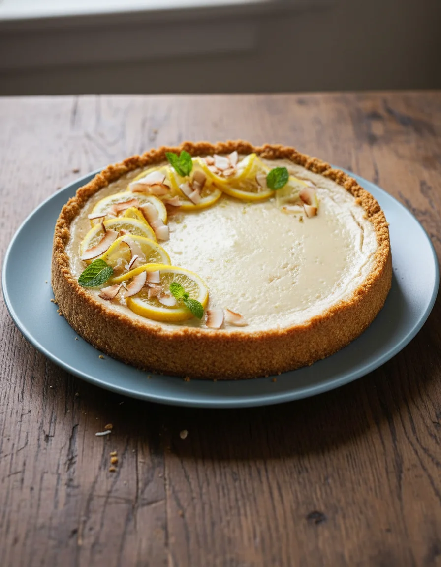 Coconut Lemon Custard Tart