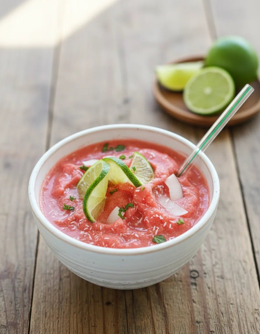 Coconut Lime Watermelon Slushie