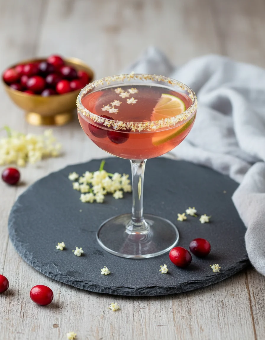 Cranberry Elderflower Cocktail