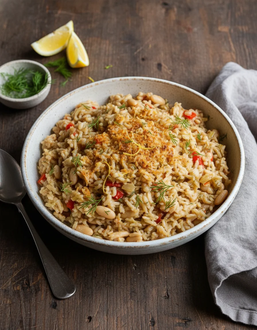 Creamy Baked Lemon Dill Rice