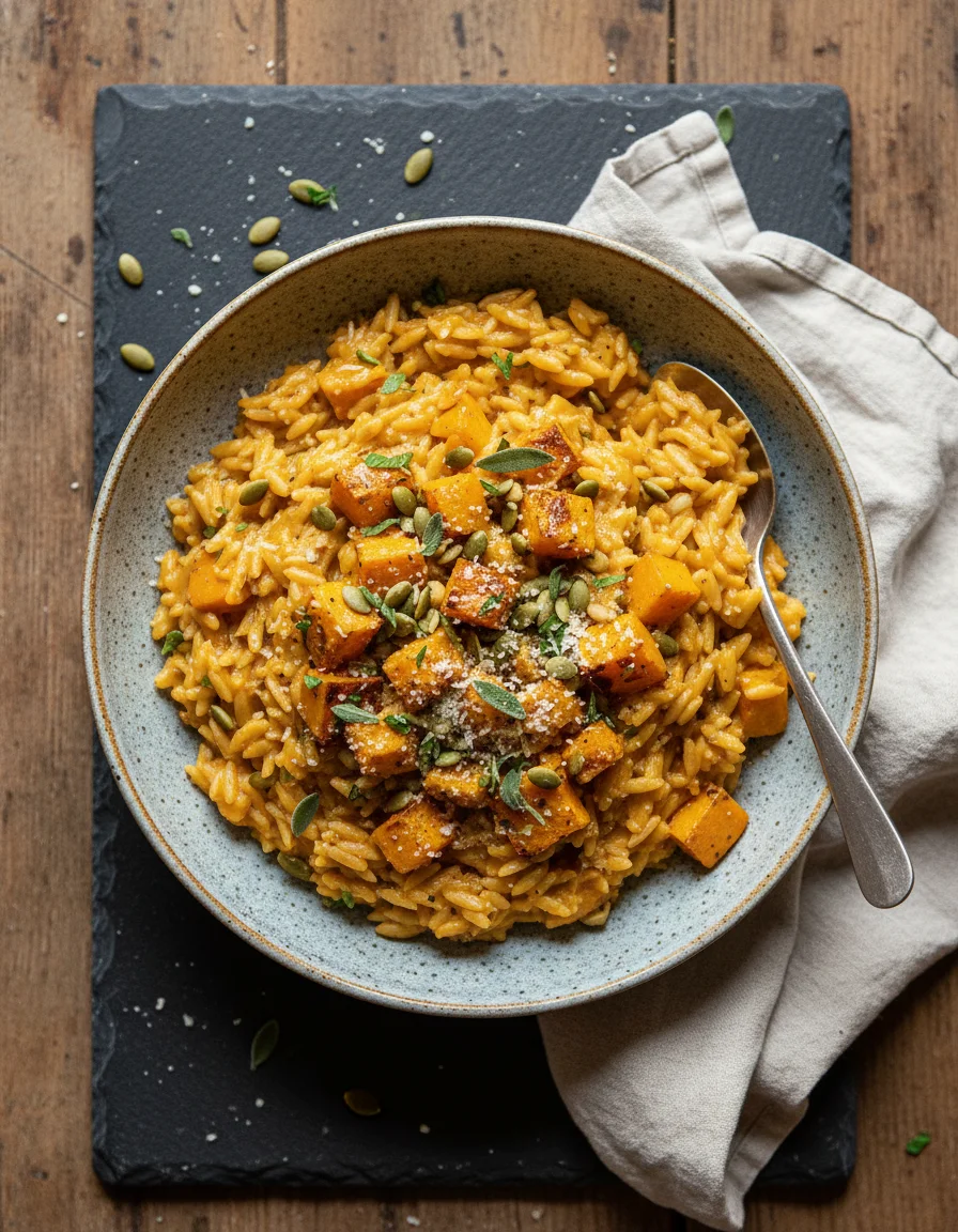 Creamy Butternut Orzo Risotto