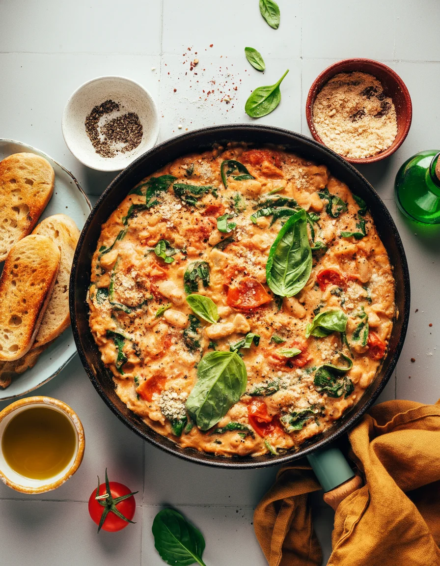 Creamy Italian White Bean Skillet