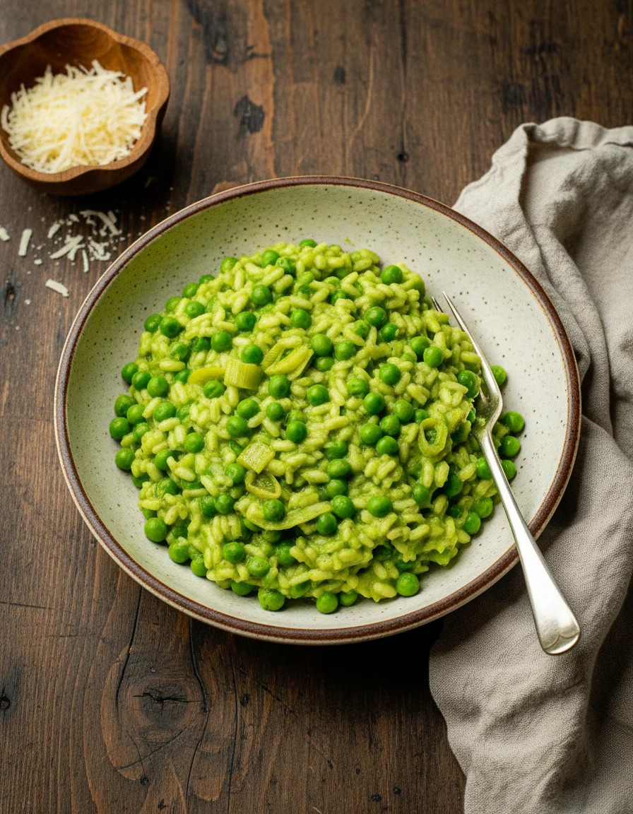 Creamy Leek Pea Risotto