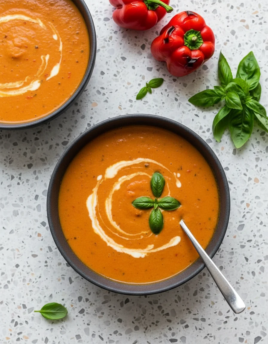 Creamy Roasted Red Pepper Soup