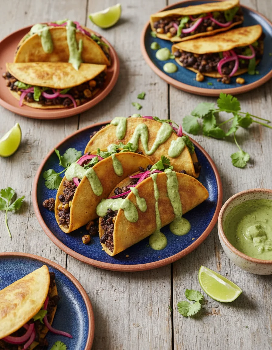 Crispy Black Bean Tacos