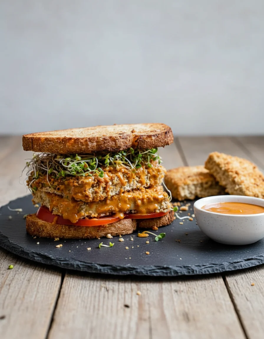 Crispy Buffalo Tofu Sandwich