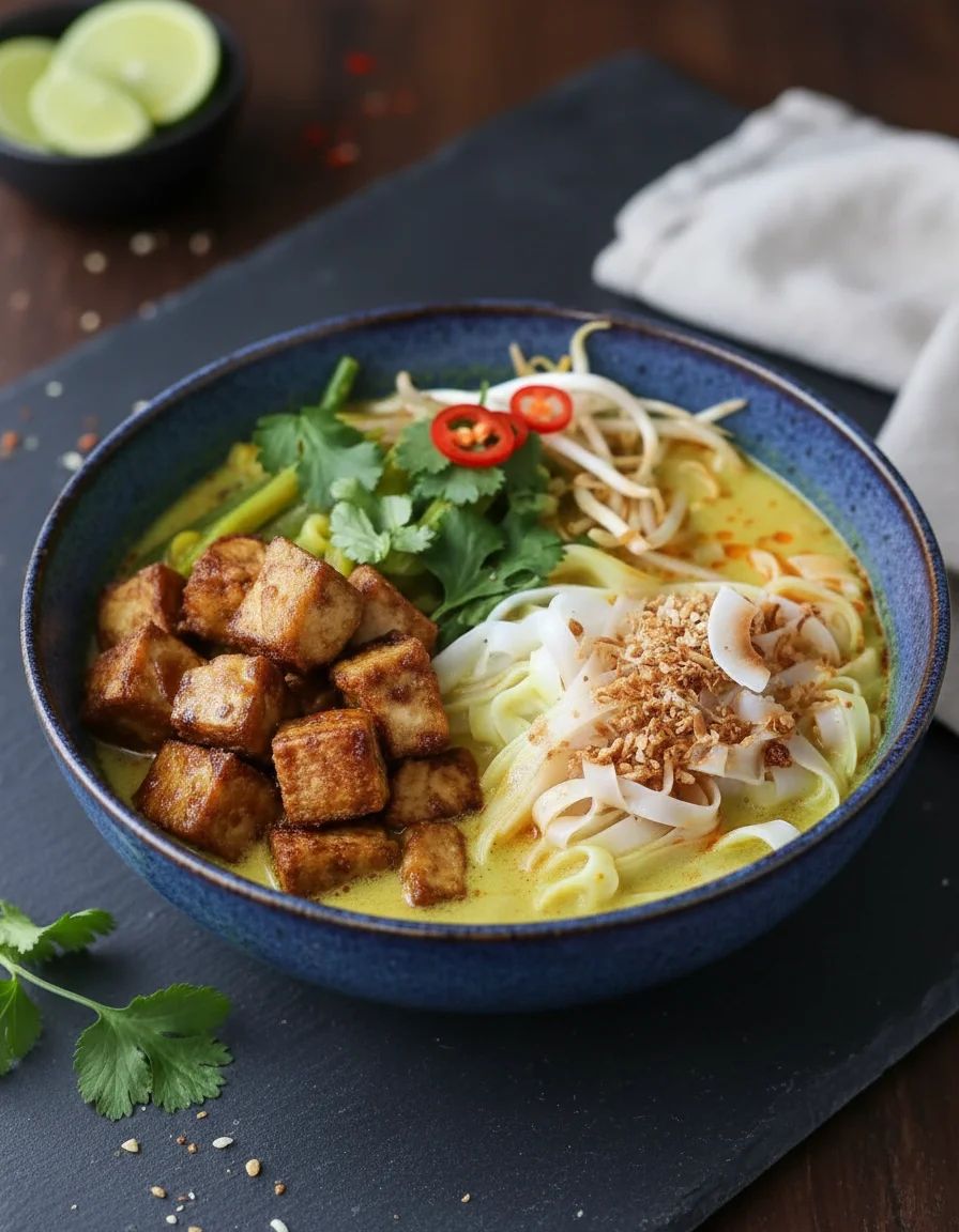Crispy Tofu Coconut Laksa