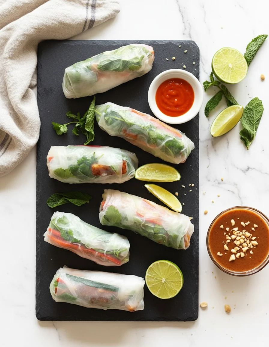 Crispy Tofu Vietnamese Spring Rolls