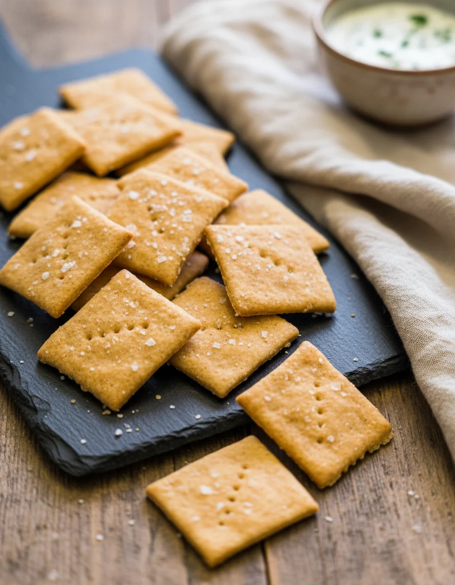 Crunchy Sourdough Discard Crackers