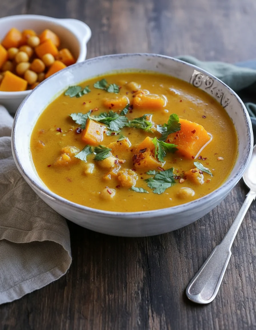 Curried Chickpea Butternut Soup