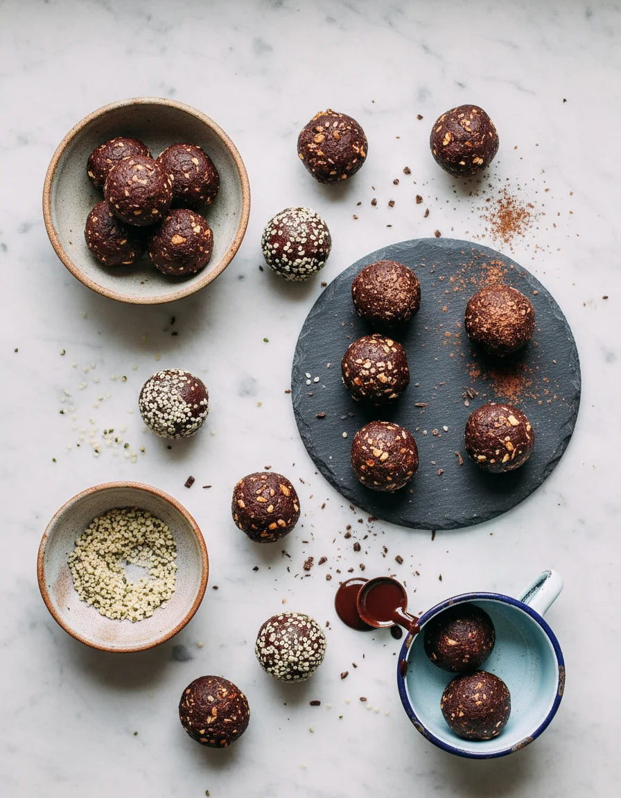Dark Chocolate Hemp Energy Bites