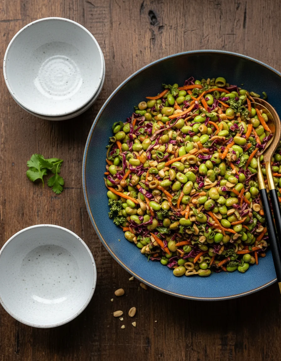 Edamame Salad with Peanut Sauce