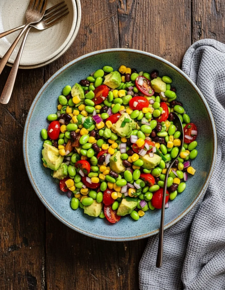 Edamame Salad with Corn and Black Beans