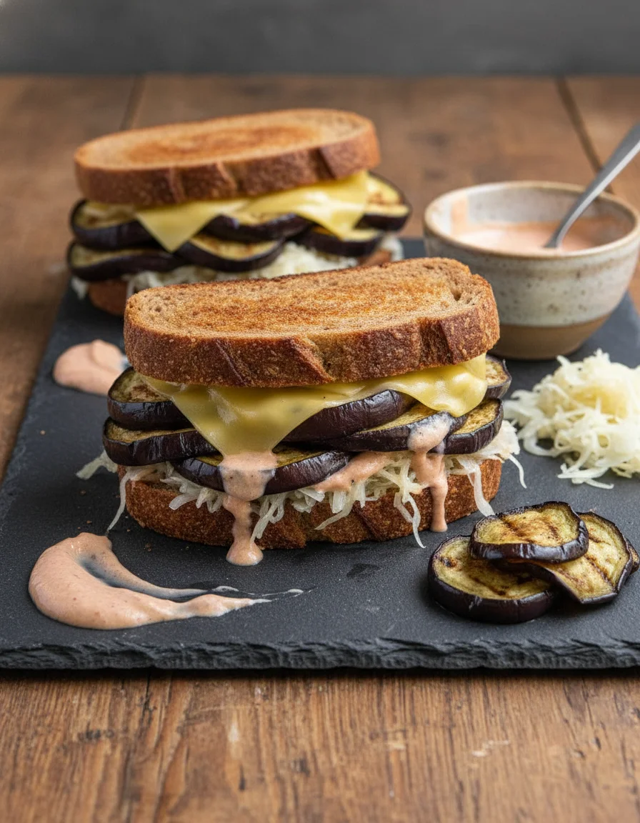 Eggplant Reuben Sandwich