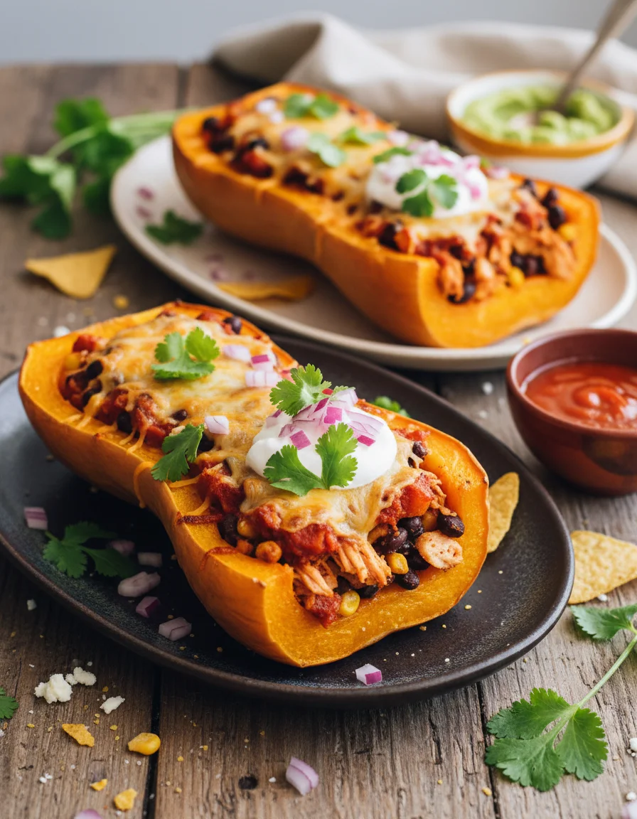 Enchilada-Stuffed Butternut Squash