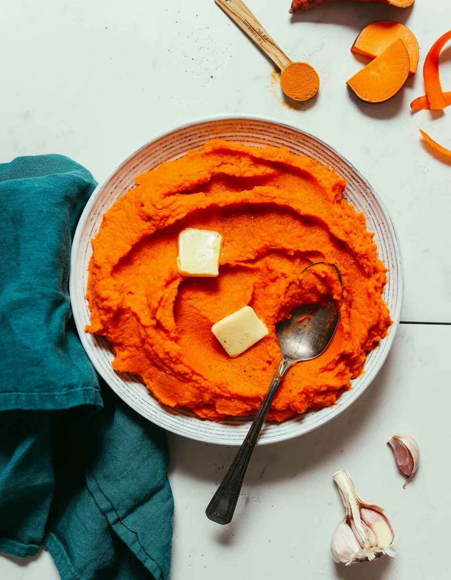 Fluffy Mashed Sweet Potatoes and Carrots