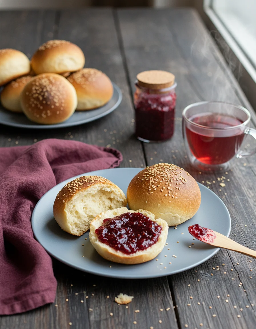 Fluffy Vegan Brioche Buns