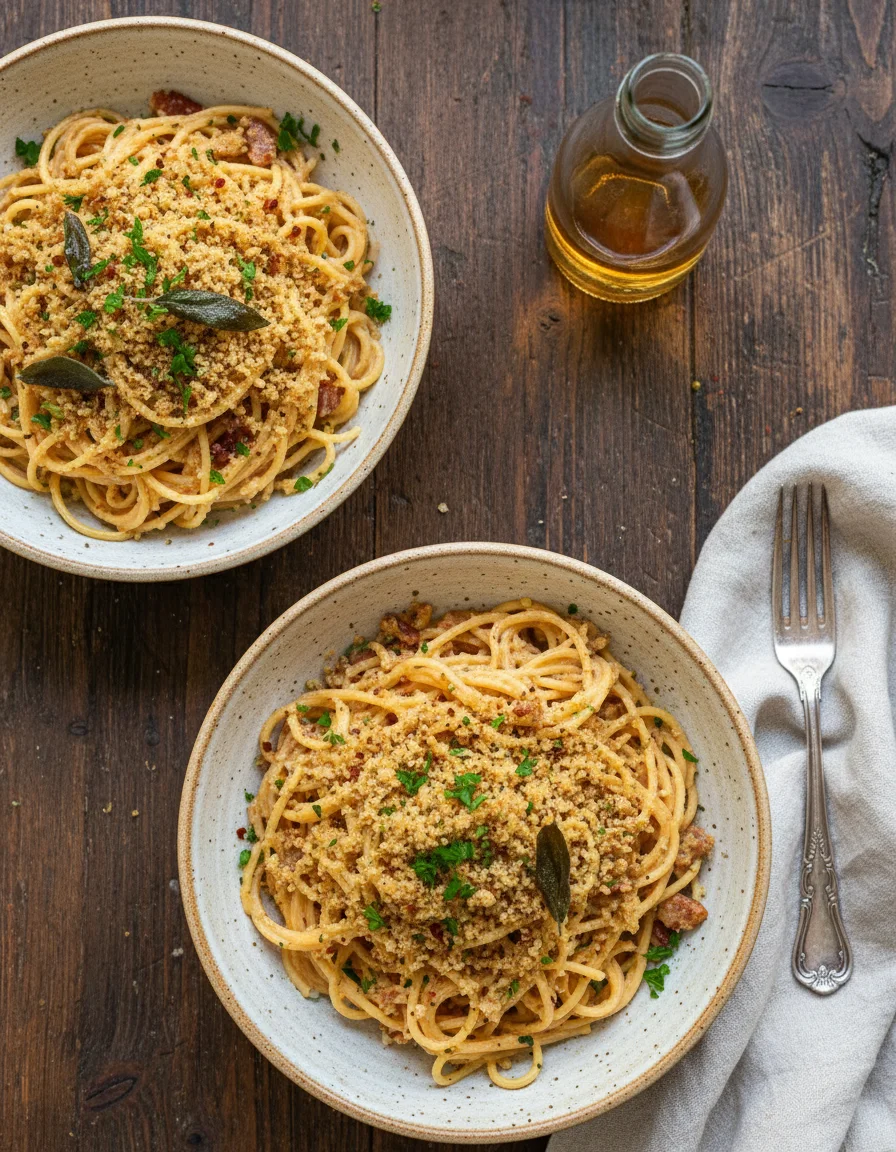 Fridge Raid Breadcrumb Pasta