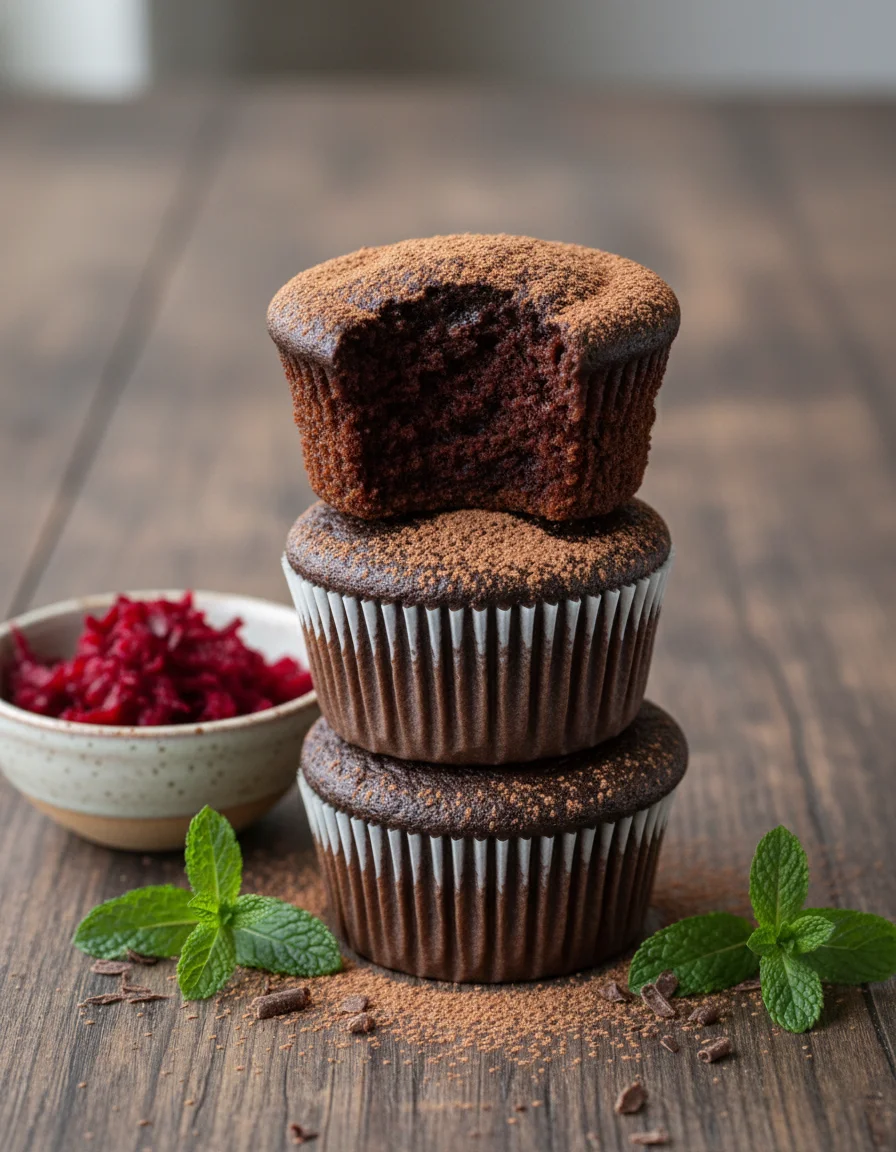 Fudgy Vegan Beet Cupcakes