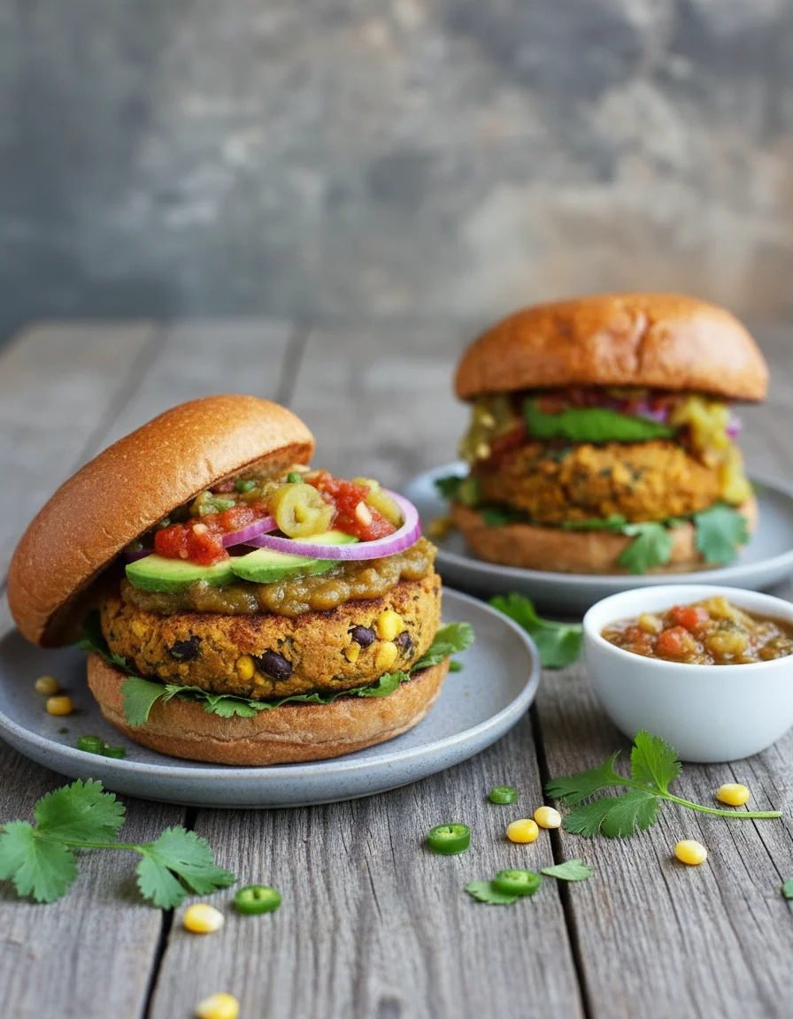 Green Chili Veggie Burgers