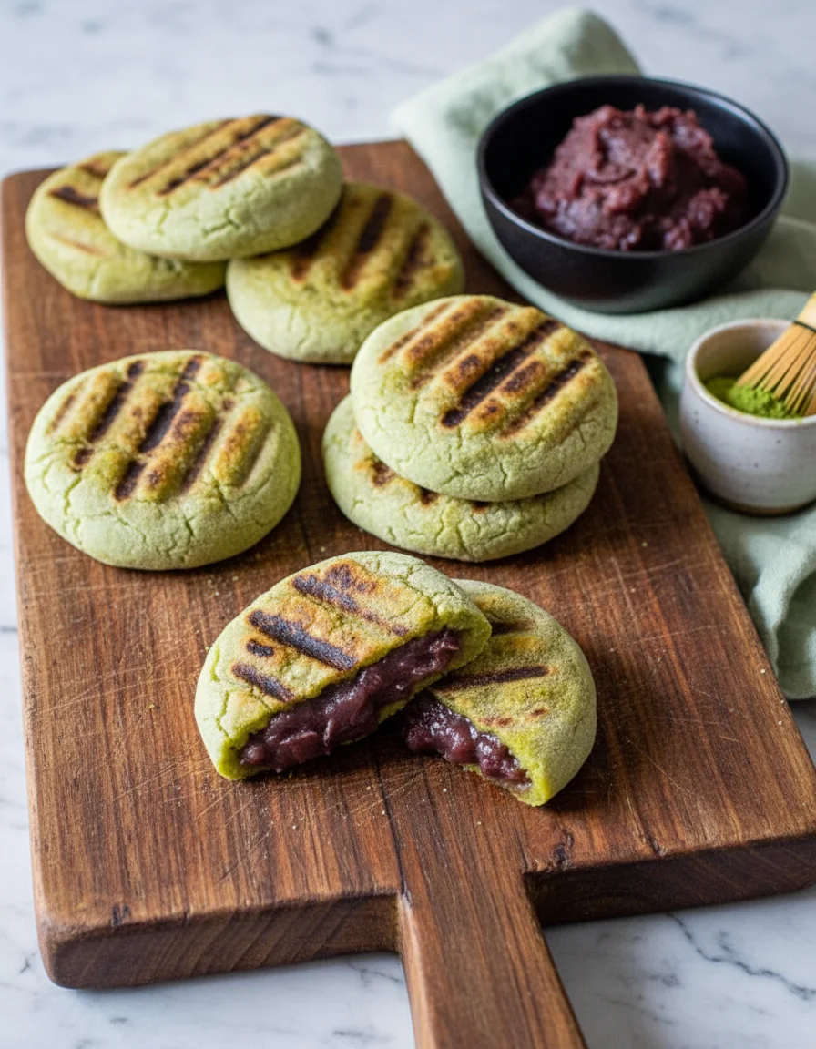 Grilled Matcha Mochi