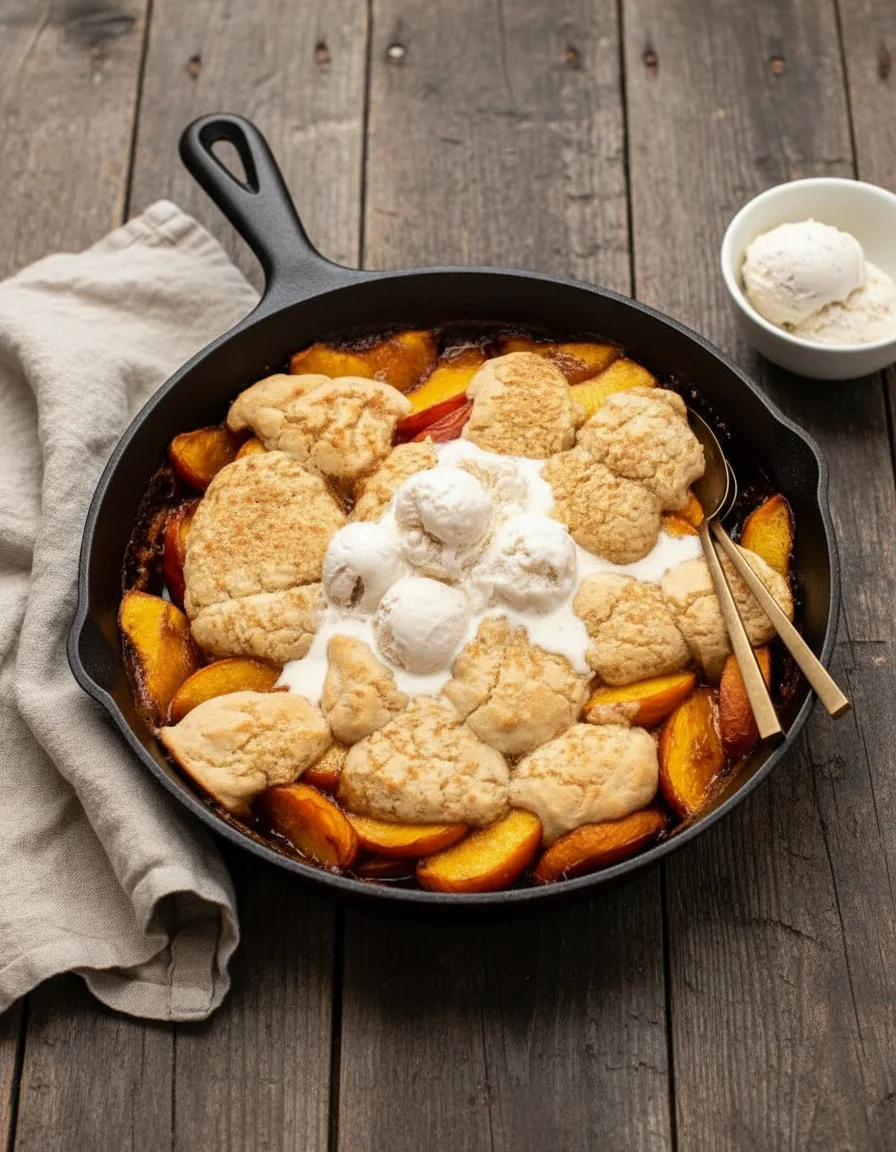 Grilled Peach Cobbler