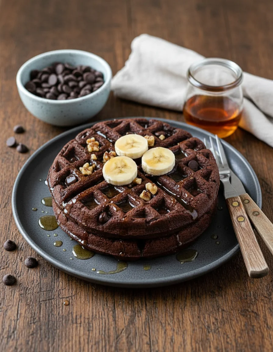 Healthy Protein Chocolate Waffles