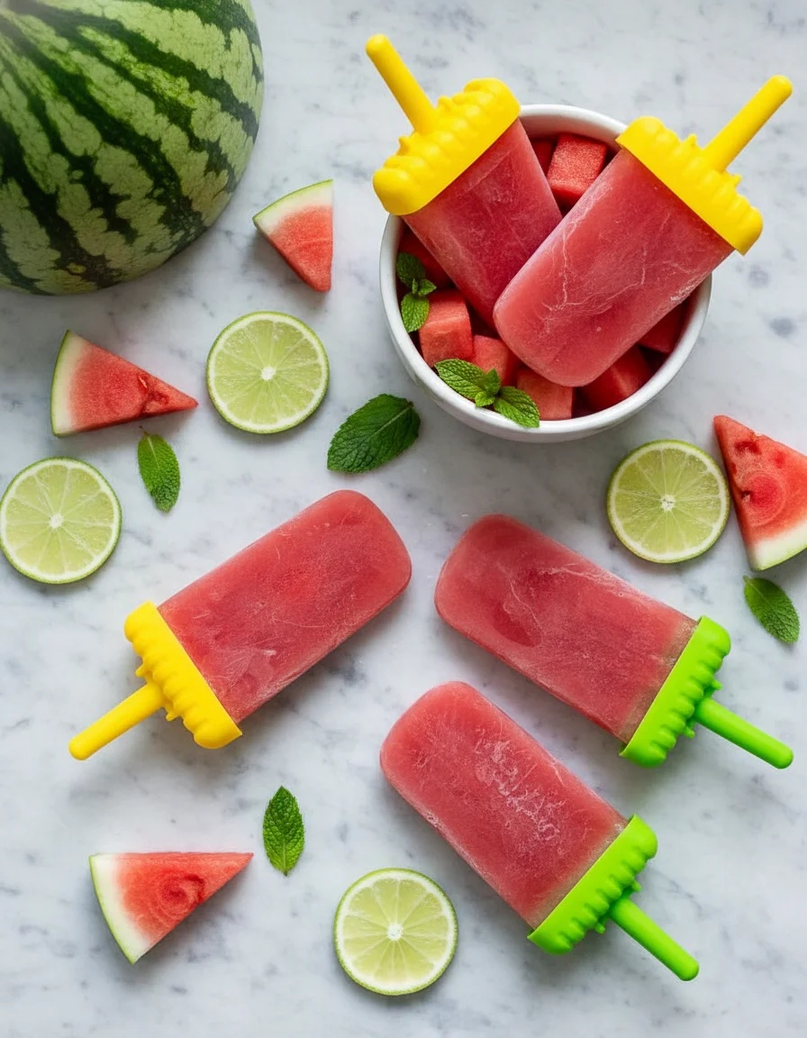 Healthy Watermelon Popsicles
