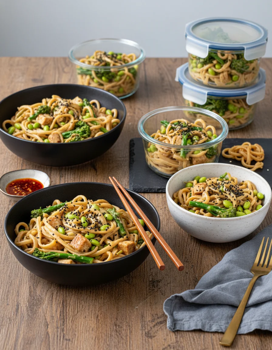 High-Protein Udon Noodle Meal-Prep