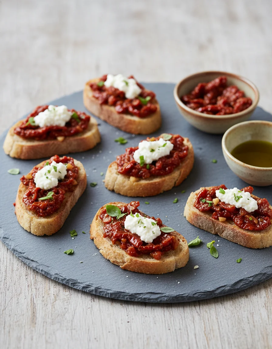 Homemade Sundried Tomato Bruschetta